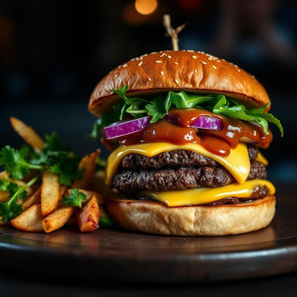 BUNO Truffle Smash Burger — Imagine demonstrativă pentru conceptul vizual al restaurantului.